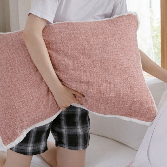 클린앤 밴딩 순면 베개커버(테라코타)