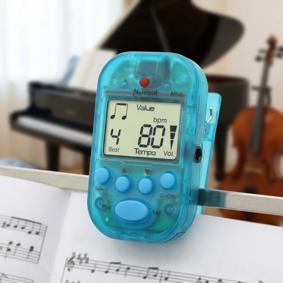 클립형 디지털 메트로놈(투명 블루)