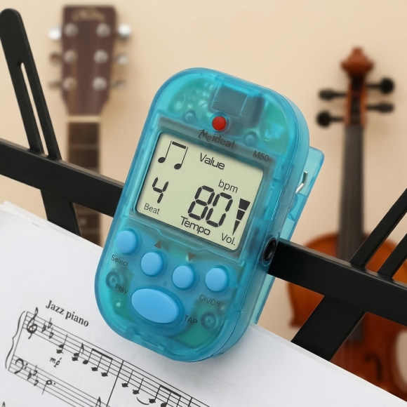 클립형 디지털 메트로놈(투명 블루)