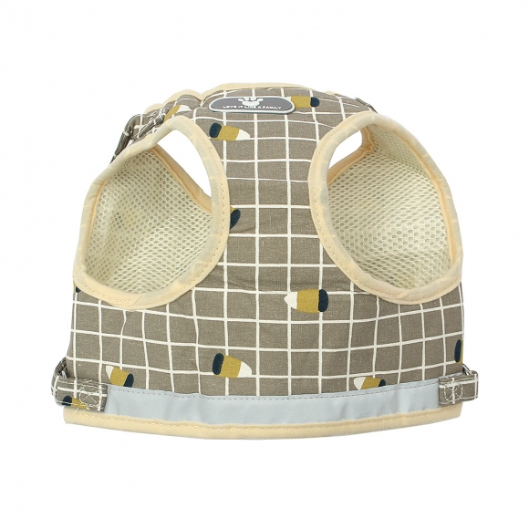 러브잇 강아지 하네스+리드줄 세트(XL) (옐로우)