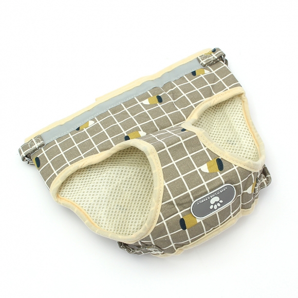 러브잇 강아지 하네스+리드줄 세트(XL) (옐로우)