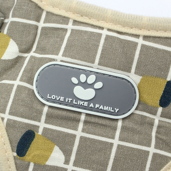 러브잇 강아지 하네스+리드줄 세트(XL) (옐로우)