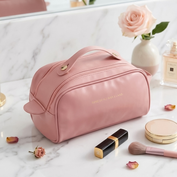 빅오픈 대용량 메이크업 파우치(핑크)