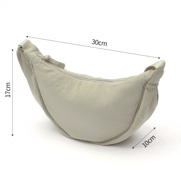 데일리 반달 크로스백(베이지)