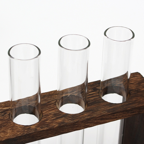 꽃과여백 우드프레임 시험관 꽃병(3구)
