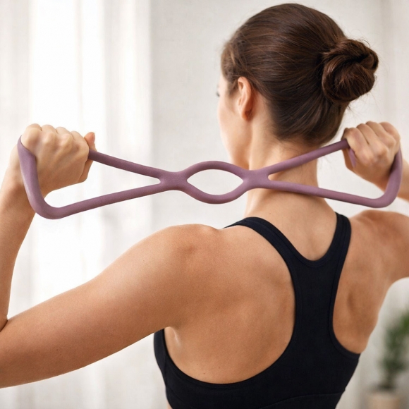 홈트 8자 스트레칭 튜빙밴드(43cmx10.5cm) (퍼플)