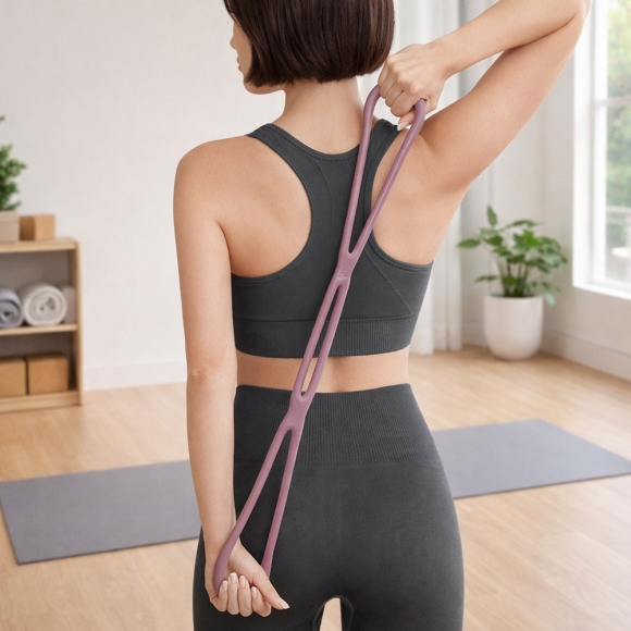 홈트 8자 스트레칭 튜빙밴드(43cmx10.5cm) (퍼플)