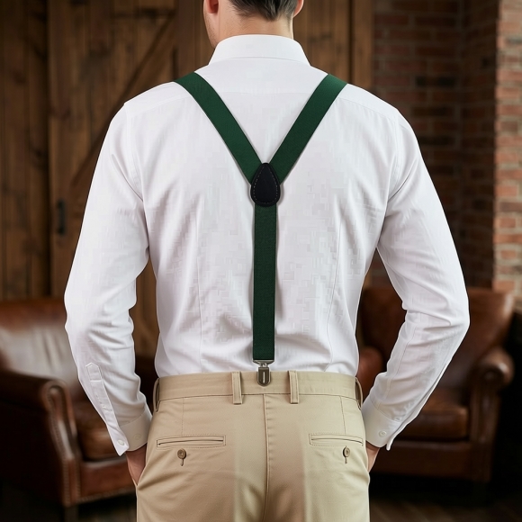 베이직 3클립 멜빵 2p세트(다크그린)