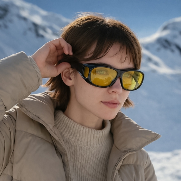 넓은시야 편광 선글라스(옐로우)