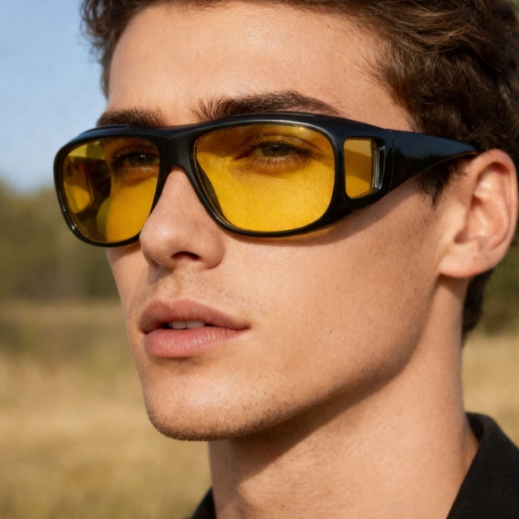 넓은시야 편광 선글라스(옐로우)