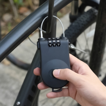[영달철물] 세이프락 와이어 자물쇠 90cm(블랙)
