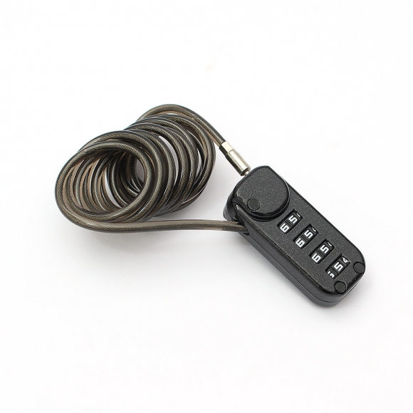 [영달철물] 락모어 와이어 자물쇠 110cm(블랙)