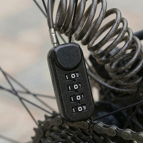 [영달철물] 락모어 와이어 자물쇠 110cm(블랙)