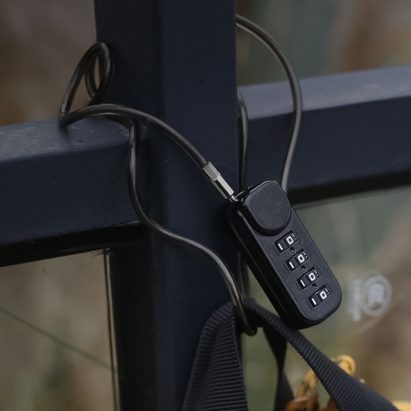 [영달철물] 락모어 와이어 자물쇠 110cm(블랙)