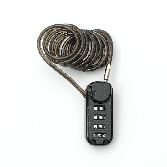 [영달철물] 락모어 와이어 자물쇠 110cm(블랙)