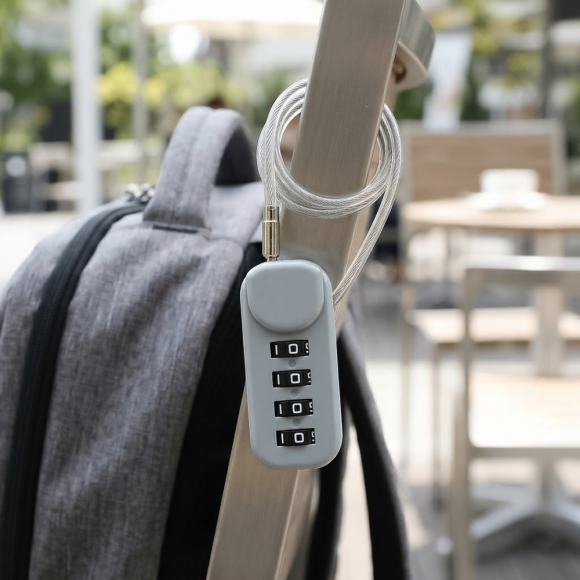 [영달철물] 락모어 와이어 자물쇠 60cm(그레이)