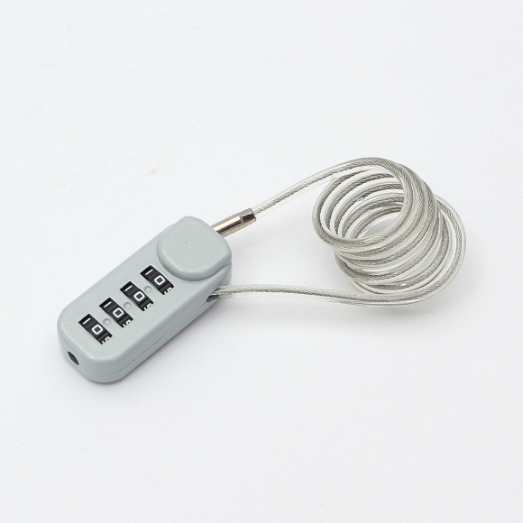 [영달철물] 락모어 와이어 자물쇠 60cm(그레이)