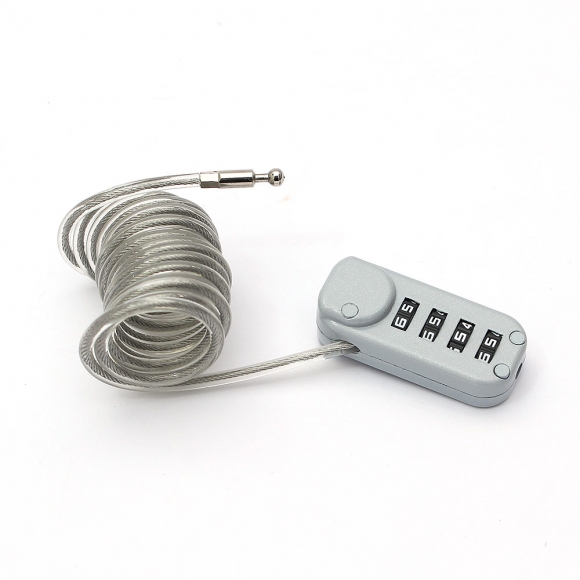 [영달철물] 락모어 와이어 자물쇠 120cm(그레이)