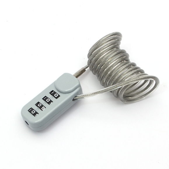 [영달철물] 락모어 와이어 자물쇠 120cm(그레이)