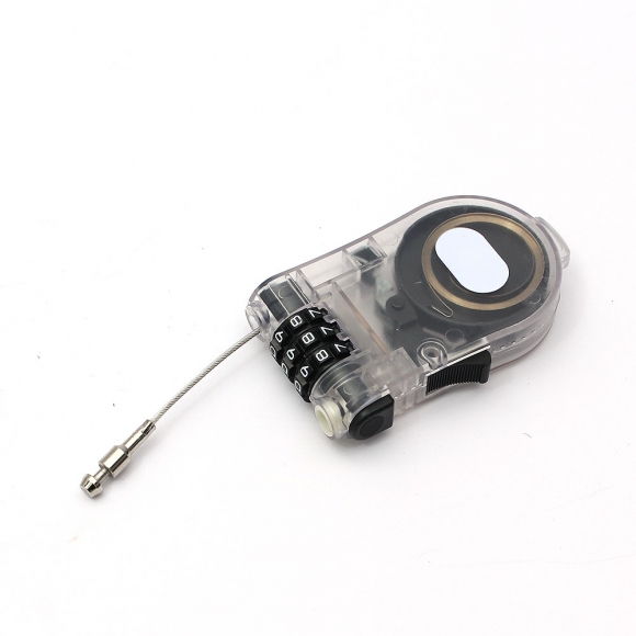 [영달철물] 세이프락 와이어 자물쇠 90cm(투명)