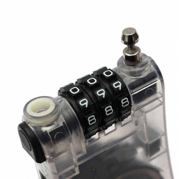 [영달철물] 세이프락 와이어 자물쇠 90cm(투명)