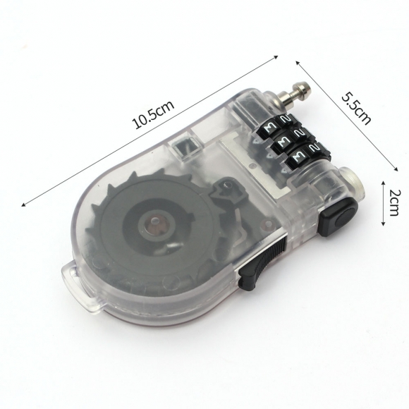 [영달철물] 세이프락 와이어 자물쇠 90cm(투명)