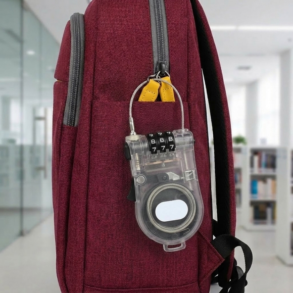 [영달철물] 세이프락 와이어 자물쇠 90cm(투명)