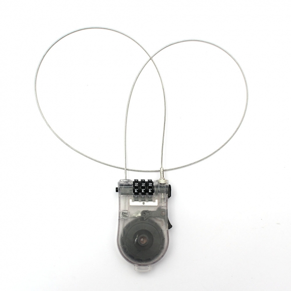 [영달철물] 세이프락 와이어 자물쇠 90cm(투명)