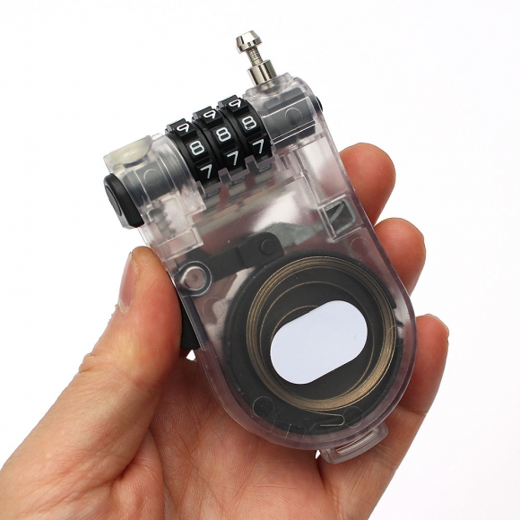 [영달철물] 세이프락 와이어 자물쇠 90cm(투명)