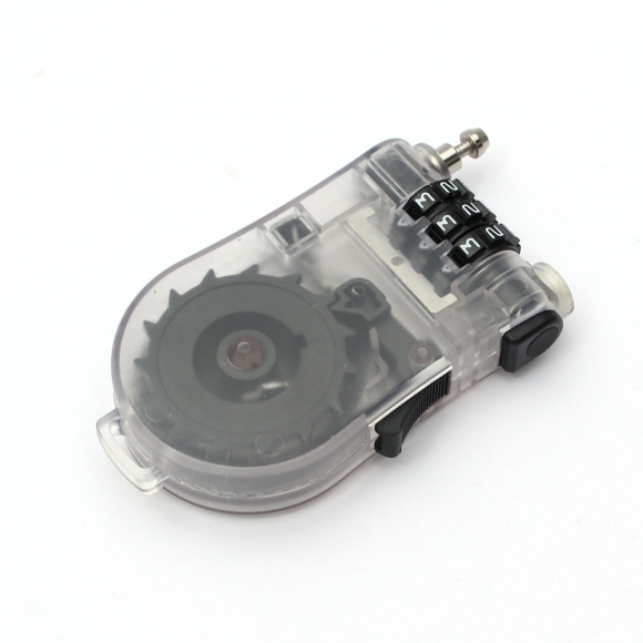 [영달철물] 세이프락 와이어 자물쇠 90cm(투명)