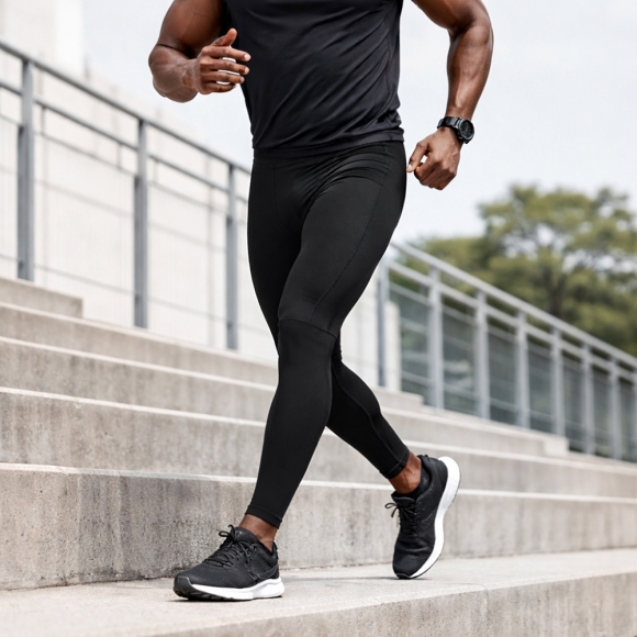 액티브핏 남성 스포츠 레깅스(L) (블랙)