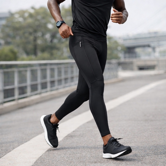 액티브핏 남성 스포츠 레깅스(L) (블랙)