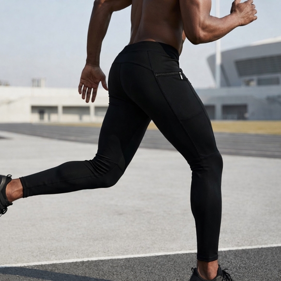 액티브핏 남성 스포츠 레깅스(L) (블랙)