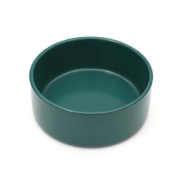 반려동물 우드받침 도자기식기(13cm) (그린)