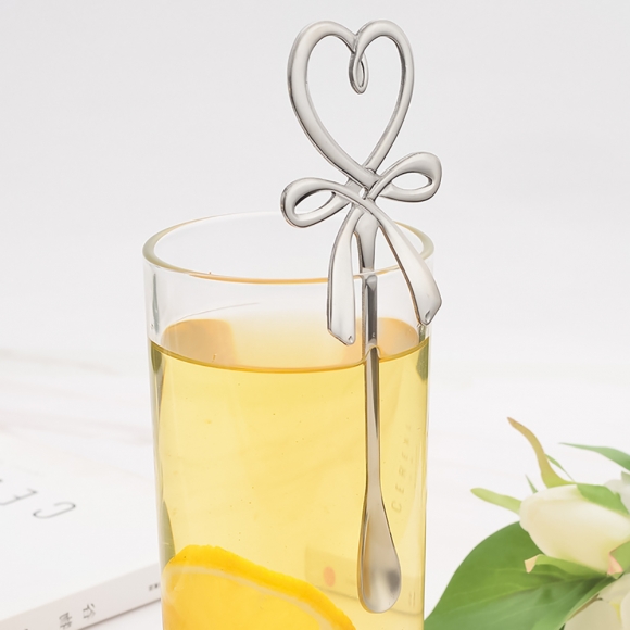 리본 컵걸이 티스푼(실버)