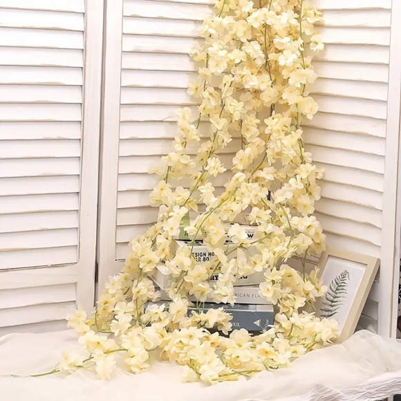 벚꽃 조화 넝쿨(옐로우)