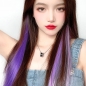 [언니네 가발] 포인트 브릿지 헤어피스(퍼플)
