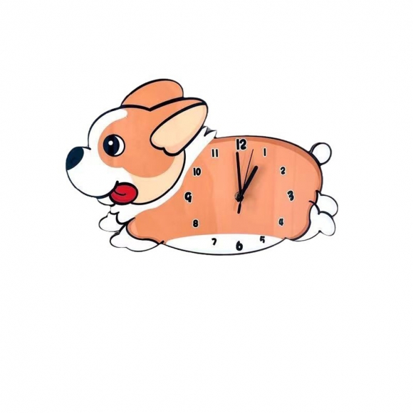 홈테리어 코기 강아지 무소음 벽시계 04