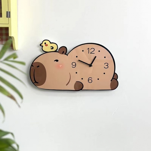 홈테리어 카피바라 무소음 벽시계 02