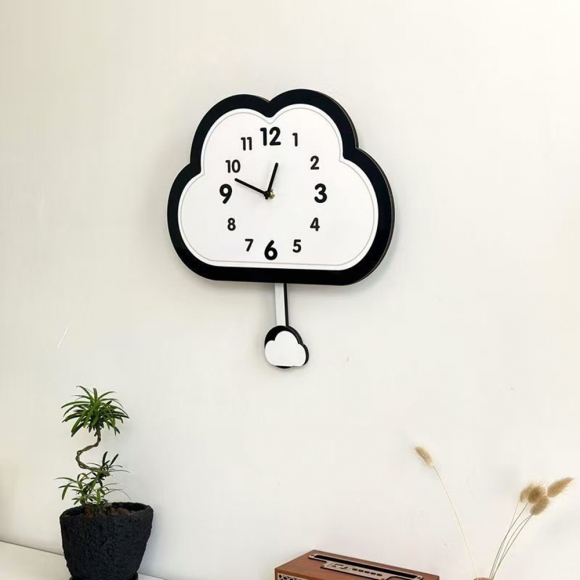 홈테리어 구름 무소음 벽시계 (색상)