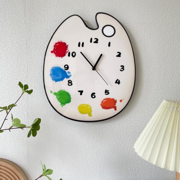 홈테리어 팔레트 무소음 벽시계 