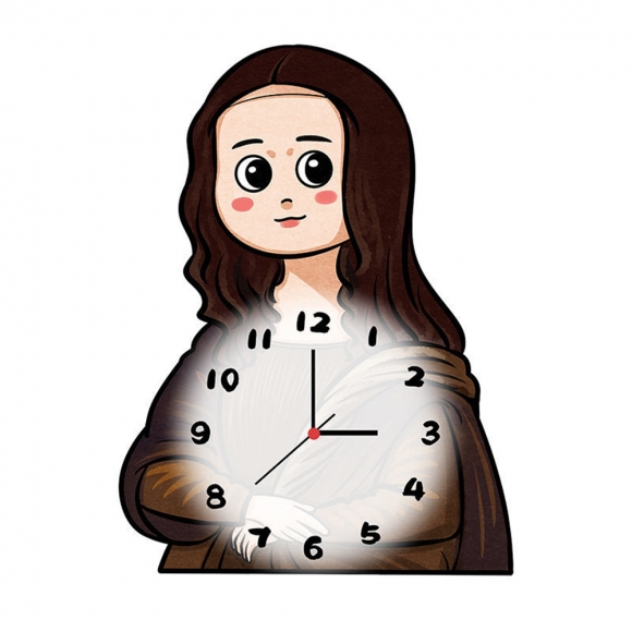 홈테리어 긴 머리 소녀 무소음 벽시계 