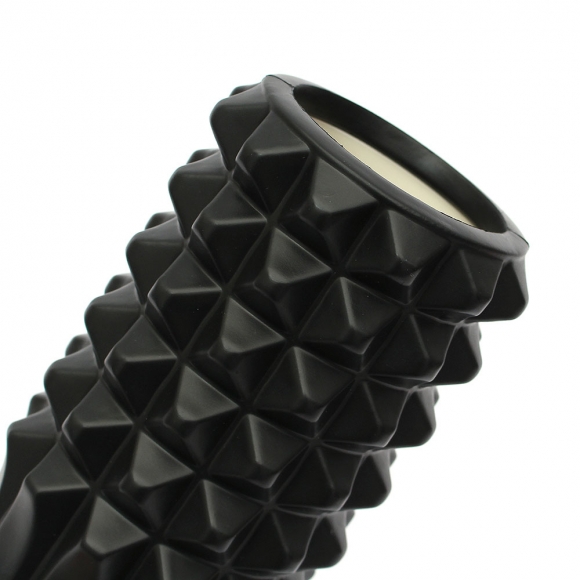 [리빙휴] 바디라인 지압 마사지 폼롤러 (33cm) (블랙)