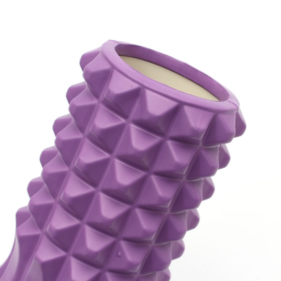 [리빙휴] 바디라인 지압 마사지 폼롤러 (33cm) (퍼플)