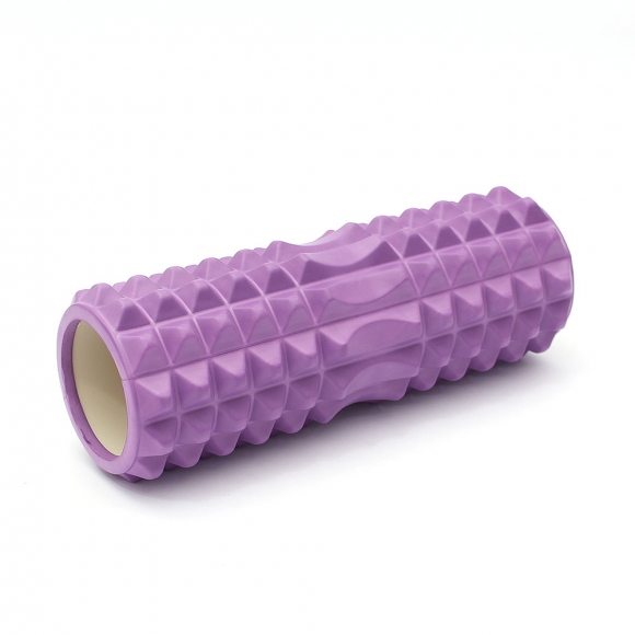 [리빙휴] 바디라인 지압 마사지 폼롤러 (33cm) (퍼플)