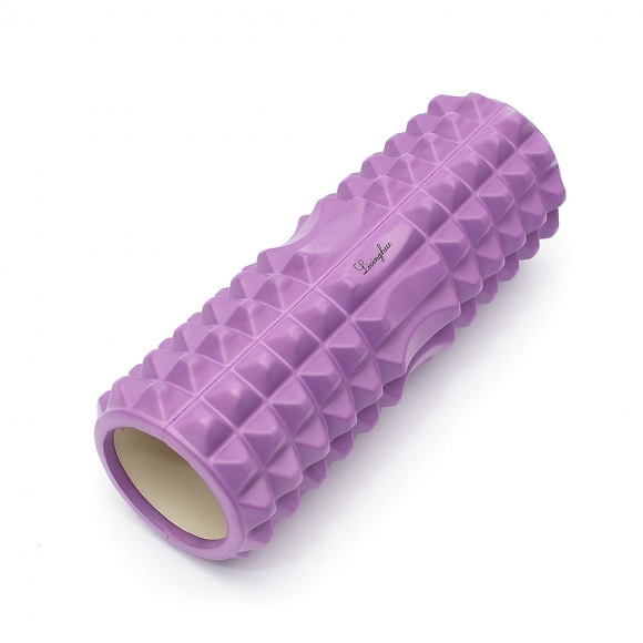 [리빙휴] 바디라인 지압 마사지 폼롤러 (33cm) (퍼플)