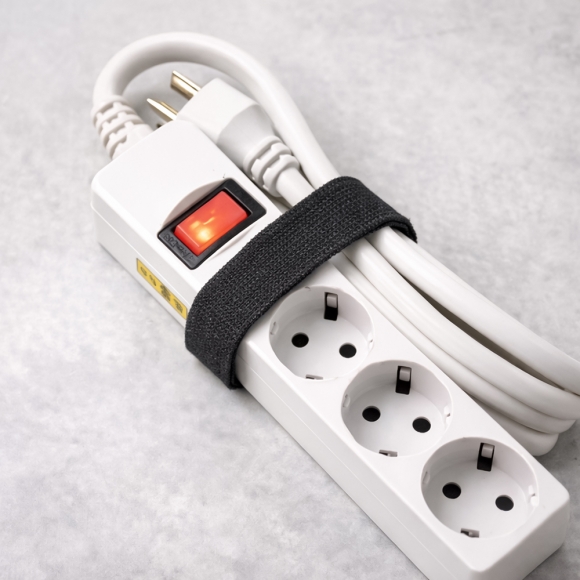 탈부착 테이프 케이블타이 10p세트 (10mmx2m) (블랙)