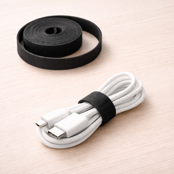 탈부착 테이프 케이블타이 10p세트 (10mmx2m) (블랙)