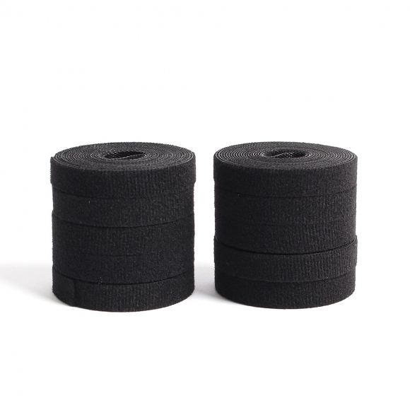 탈부착 테이프 케이블타이 10p세트 (10mmx2m) (블랙)