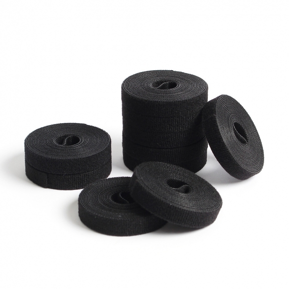 탈부착 테이프 케이블타이 10p세트 (10mmx2m) (블랙)